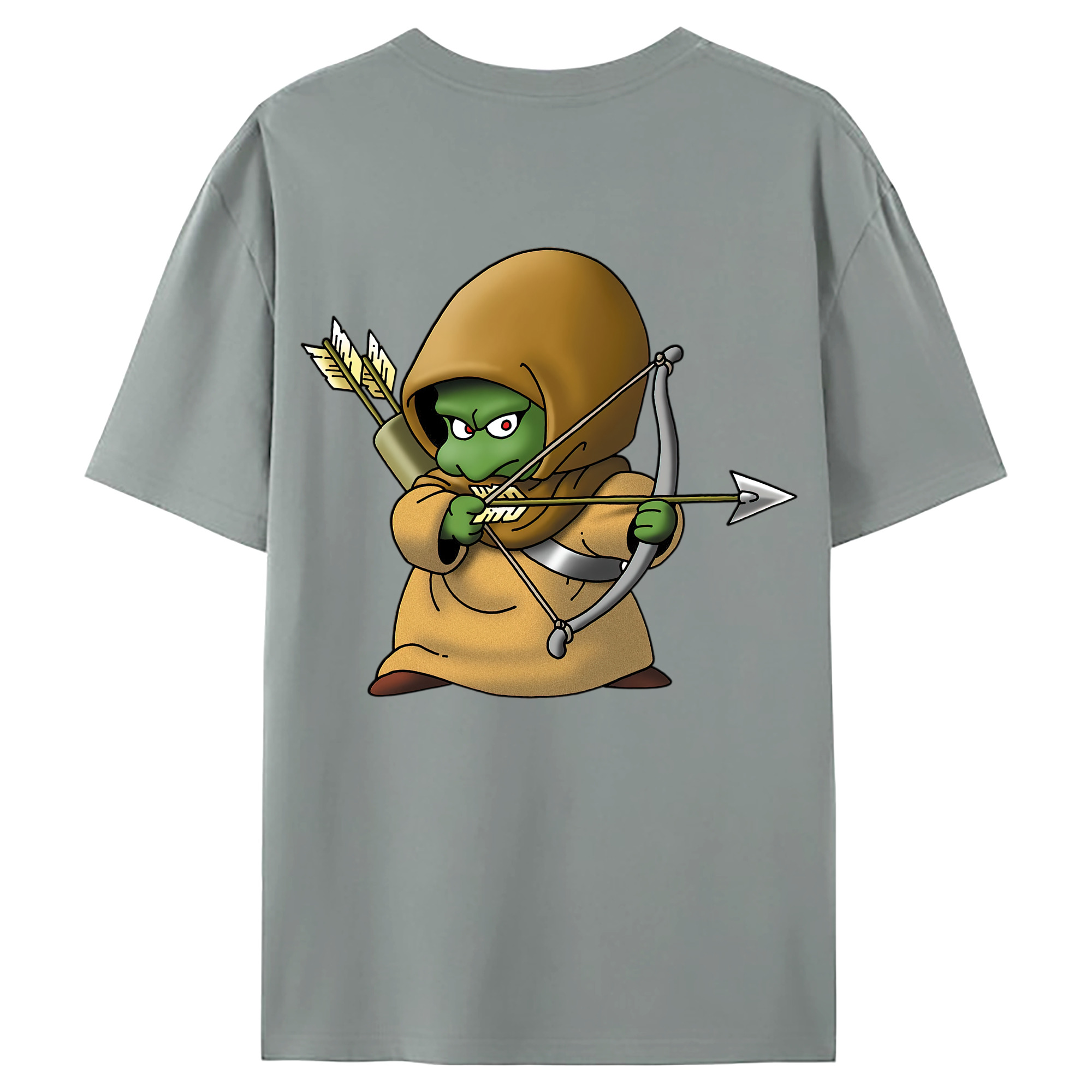 （画像用） ドラゴンクエスト Doragon Kuesuto Dragon Quest 綿100％ メンズ半袖Tシャツ（バックプリント） 通気性